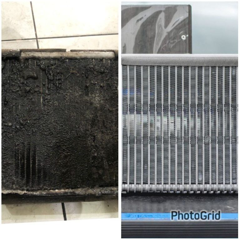 Evaporator Berlumpur dan sudah bersih